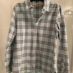 Burberry Plaid Button Down Shirt